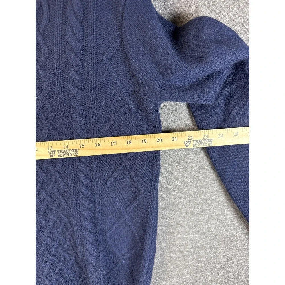 Peter‎ Millar Cable Knit Shawl Collar Sweater Blue Size S Baby Wool Yak Cashmere